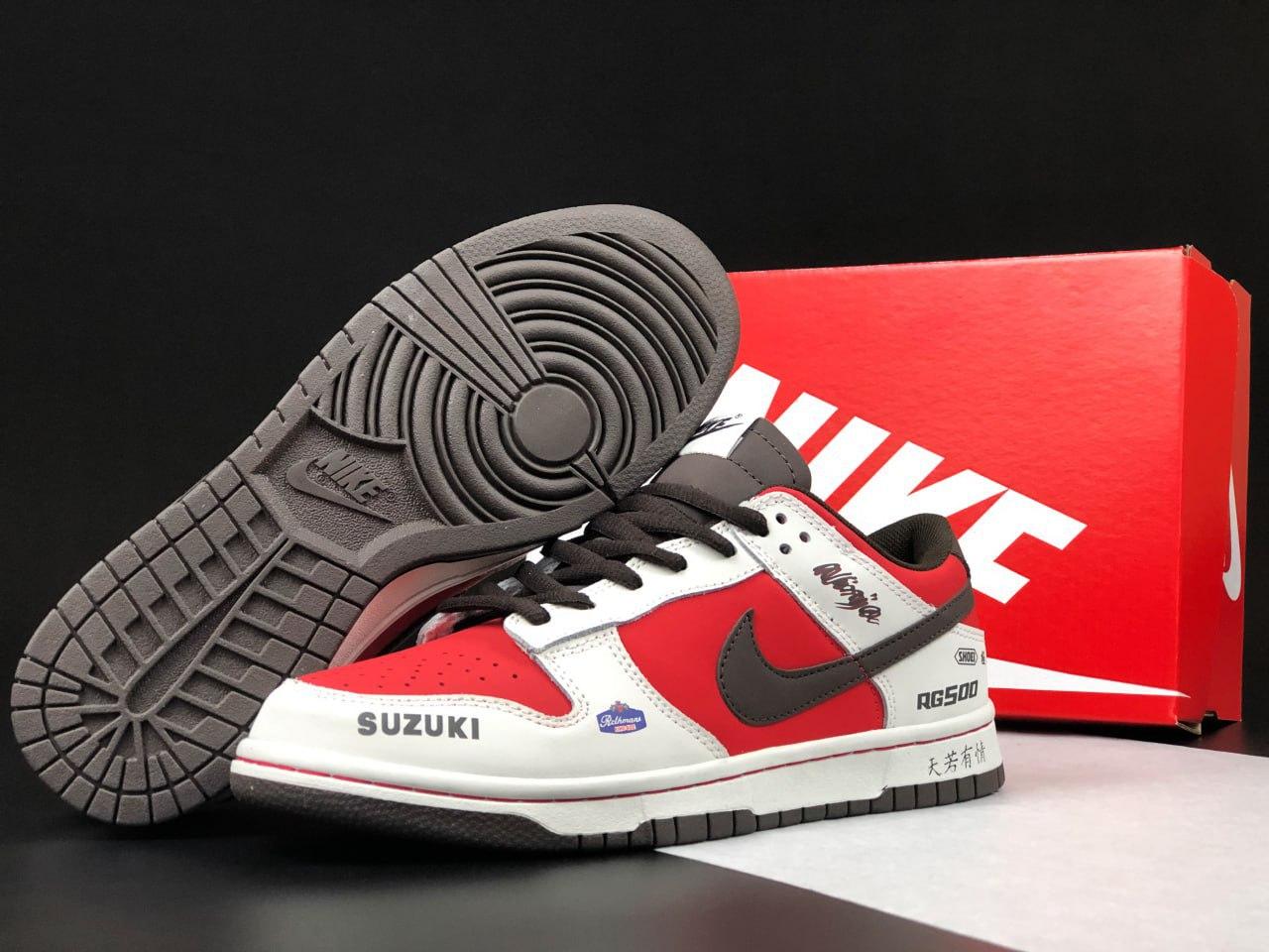 Чоловчі кросівки Nike SB Dunk Low Suzuki NINJA RG500 (Бежеві) Взуття Найк СБ Данк Лоу Сузукі шкіра демісезон