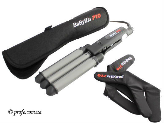 Плойка потрійна для завивки волосся BabylissPro 2269TTE Titanium Turmaline