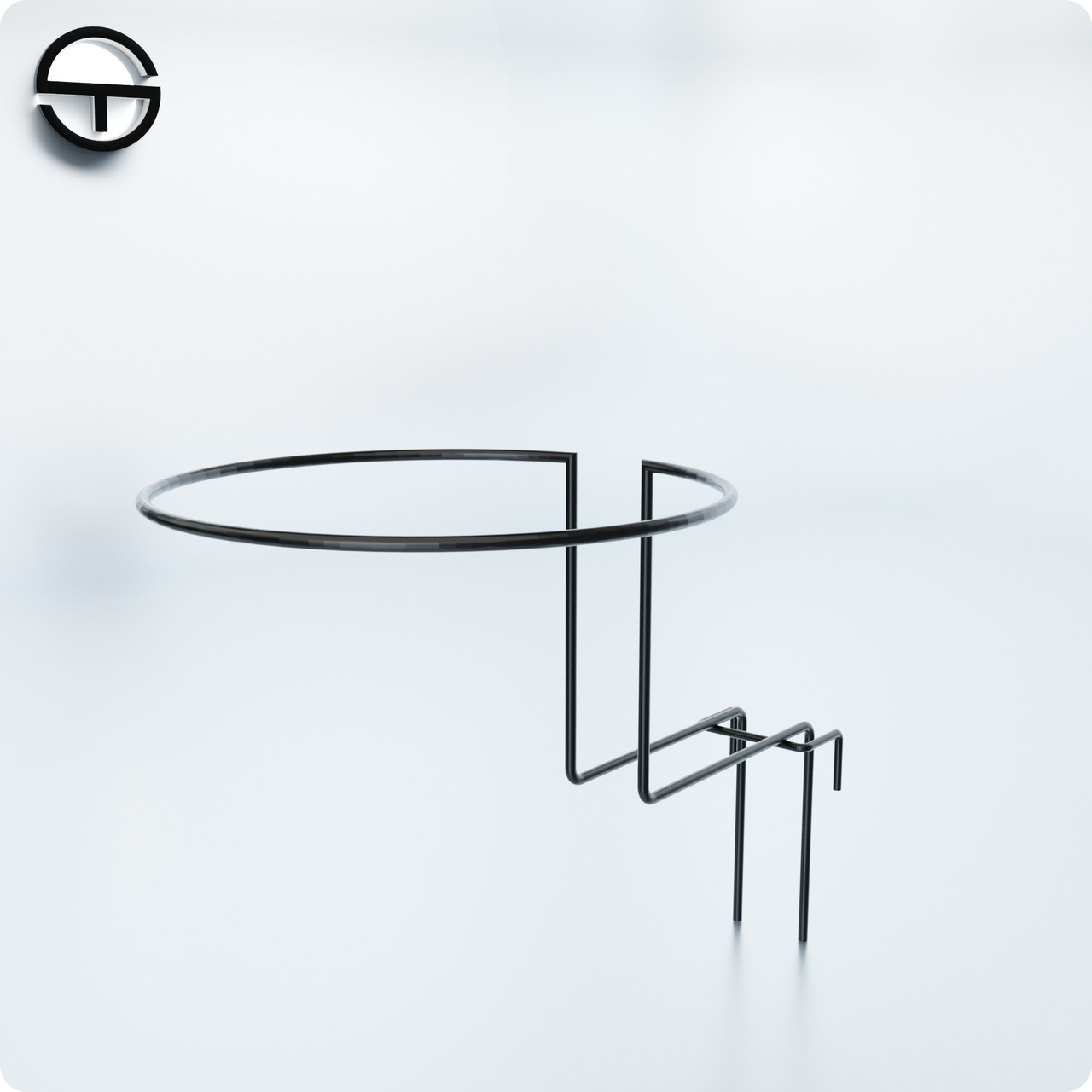 Полиця для головниx уборів-135, чорний. Полиця для головних уборів, навіс на торговельну сітку. Обладнання для торгівлі, фото 1