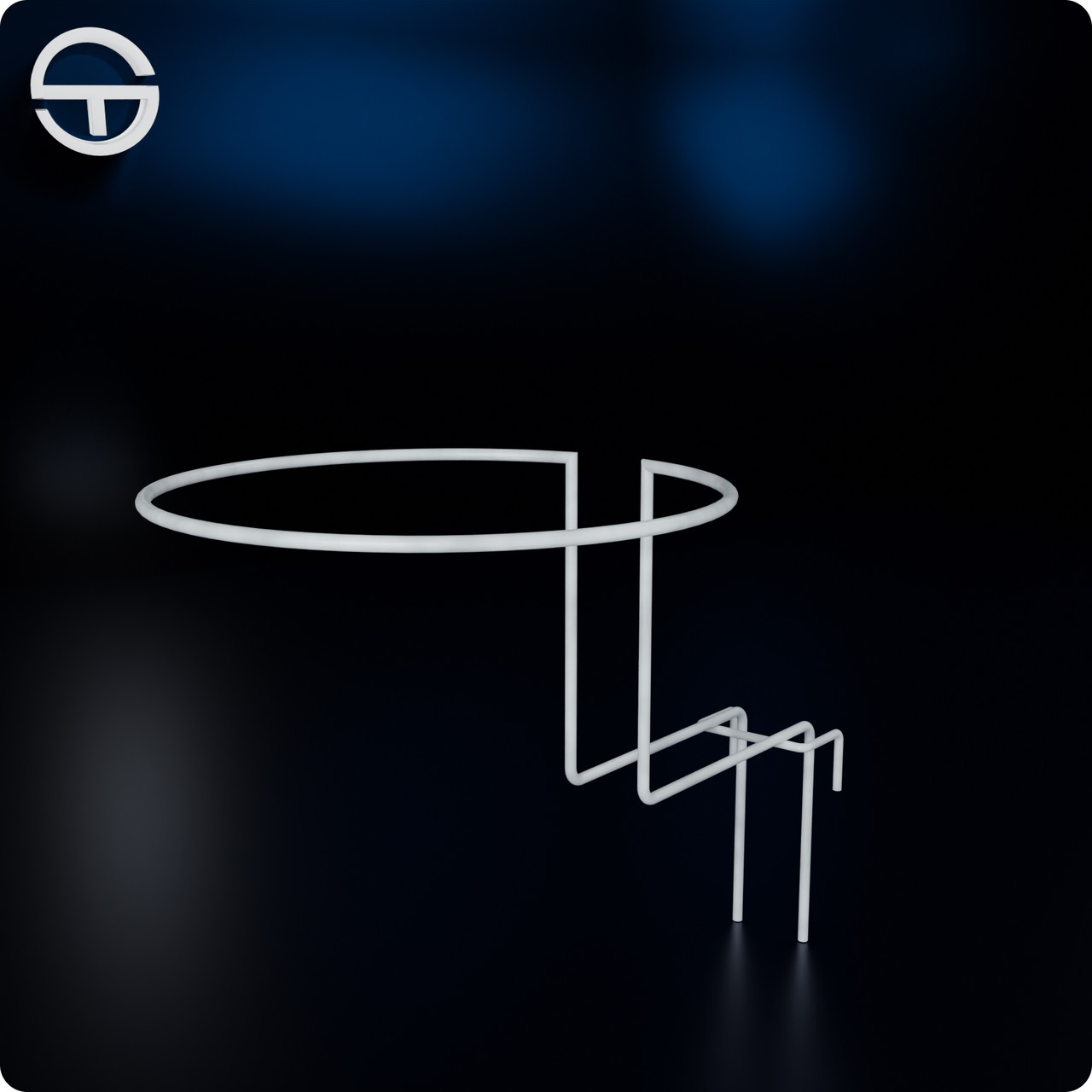 Полиця для головниx уборів-135, білий. Полиця для головних уборів, навіс на торговельну сітку. Обладнання для торгівлі, фото 1