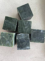 Камінь Нефрит для лазні та сауни кубіками 7х7х7см 10 кг відро