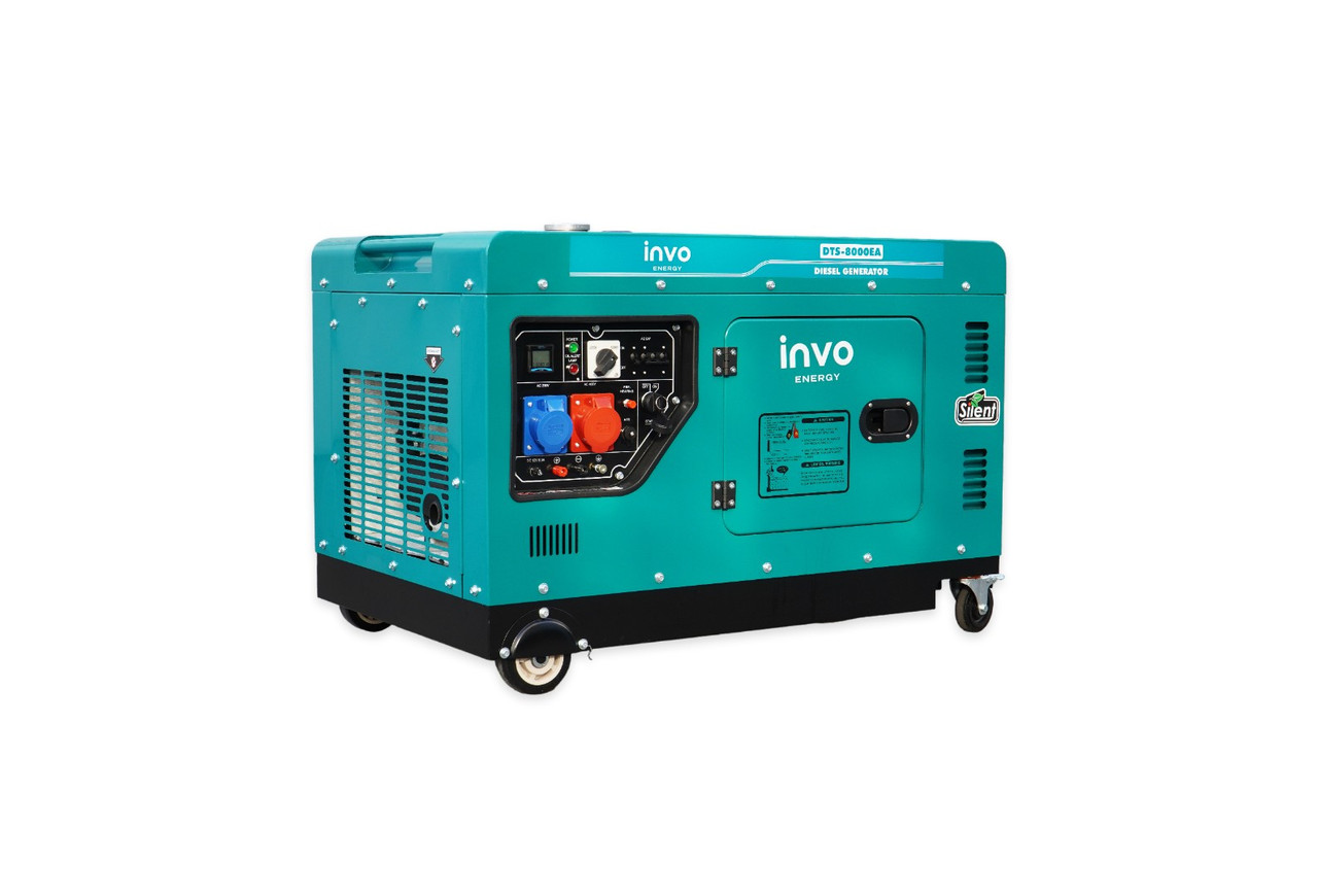 Дизельний генератор INVO DTS-8000EA у кожусі, 7,5/8кВт, 230/380В