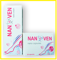 Nanoven — Комплекс проти варикозу — Крем + капсули Нановен мазь від варикозу, лікування варикозу m
