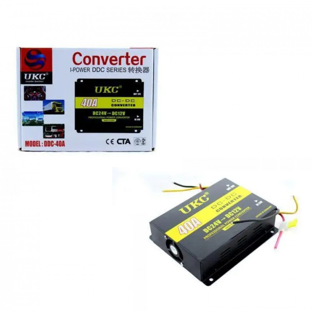 Перетворювач 24V-12V 40А DC/DC UKC, фото 1