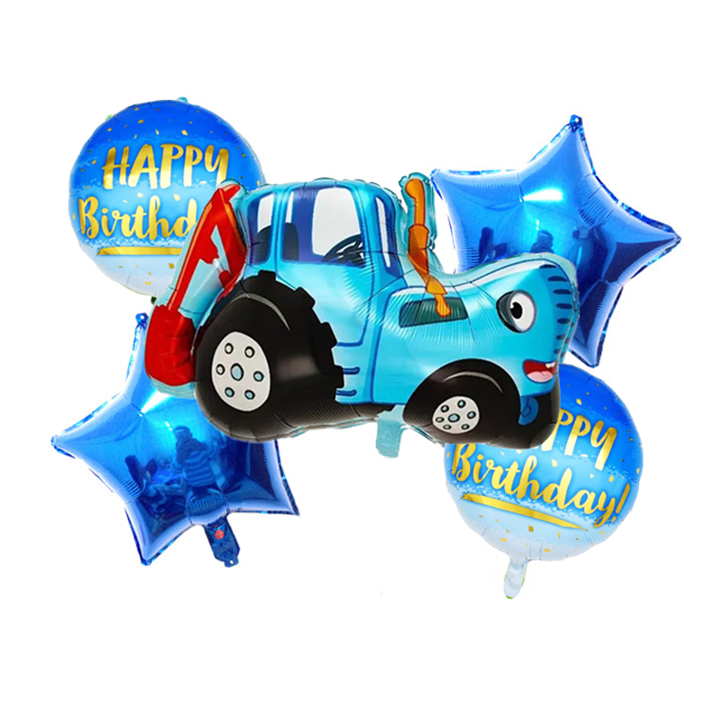 Фонтан із кульок Синій трактор | Синій