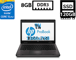 Ноутбук HP ProBook 6470b/14”TN(1366x768)/Intel Core i5-3340M 2.70GHz/8GB DDR3/SSD 120GB/Intel HD Graphics