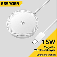 Беспроводное зарядное устройство ESSAGER 15W Magnetic Wireless Charger Магнит White