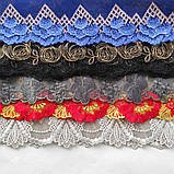 Відрізи вишивки на сітці довжиною 0,3-0,9 м, вага 0,250 кг, фото 2