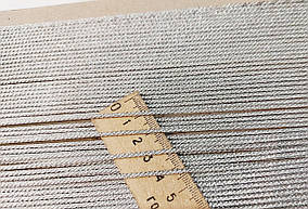 Шнур текстильний декоративний сріблястий люрексовий 2-2,5 мм. Ціна за 1 метр.