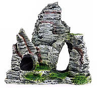 Декорация HOBBY, Rock Cave Moss C, 10.5 см. Стильная необычная декорация для вашего аквариума.