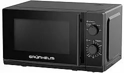 Мікрохвильова піч Grunhelm 20MX730-B 20 л 700 Вт Мікрохвильовка з розморожуванням продуктів Мікрохвильова піч