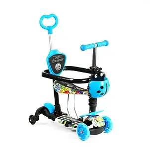Самокат триколісний 5в1 Best Scooter LS-41805 (складний, підсвічування коліс, батьківська ручка), фото 3