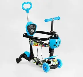 Самокат триколісний 5в1 Best Scooter LS-41805 (складний, підсвічування коліс, батьківська ручка), фото 5
