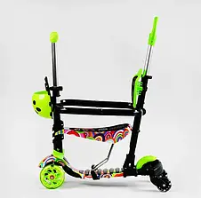 Самокат триколісний 5в1 Best Scooter LS-10718 (складний, підсвічування коліс, батьківська ручка), фото 3