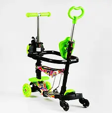 Самокат триколісний 5в1 Best Scooter LS-10718 (складний, підсвічування коліс, батьківська ручка), фото 4