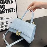 Жіноча сумка 2017 крос-боді рептилія блакитна, фото 2