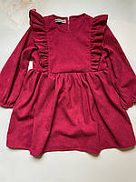 Платье детское вельветовое розовое. На рост 110-116