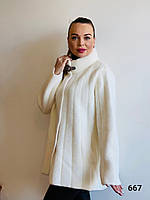 Альпака женский кардиган пальто пончо из натуральной шерсти Размер 48-56