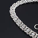 Жіночий срібний браслет арабський Бісмарк з камінчиками. Регульований браслетик 17 19,5 см, фото 8