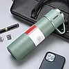 Термос із чашками 500 мл із вакуумною ізоляцією на 3 кружки Зелений, фото 8