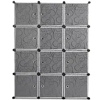 Збірна пластикова шафа гардероб  Storage Cube Cabinet   110x37x146 см, фото 2