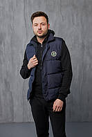 Чоловіча жилетка Stone Island синього кольору