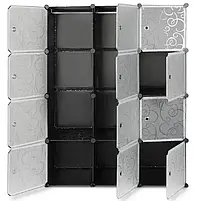 Збірна пластикова шафа гардероб  Storage Cube Cabinet   110x37x146 см, фото 4