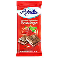 Шоколад "Alpinella" клубника 100г