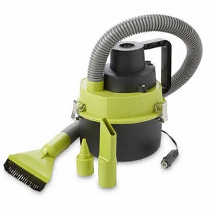 Пилосос автомобільний для сухого та вологого прибирання Dry Vacuum 8917 Black/Green N, фото 1