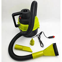 Пилосос автомобільний для сухого та вологого прибирання Dry Vacuum 8917 Black/Green N, фото 4