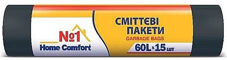 Пакети для сміття Home Comfort 60л* 15шт (25), фото 1