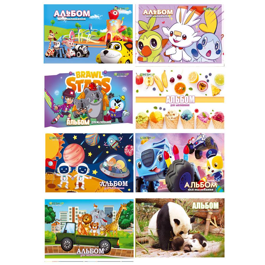 Альбом для малювання 12 арк FR-1312 на скобі 120г/м2 FRESH UP (8), фото 1