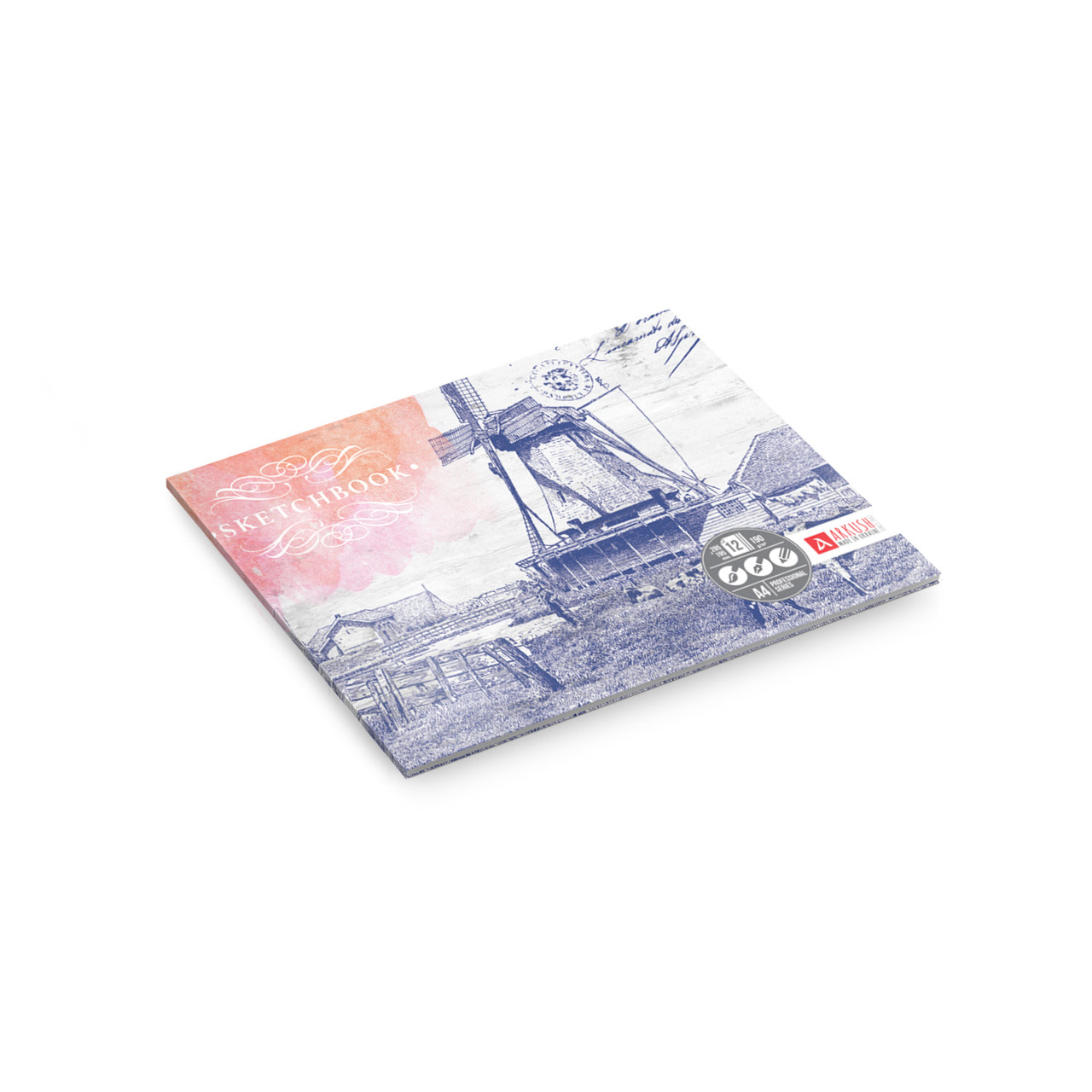 Скетчбук А4 12 арк 285*195 1SBA41903 Село білий блок 190г АРКУШ (20), фото 1