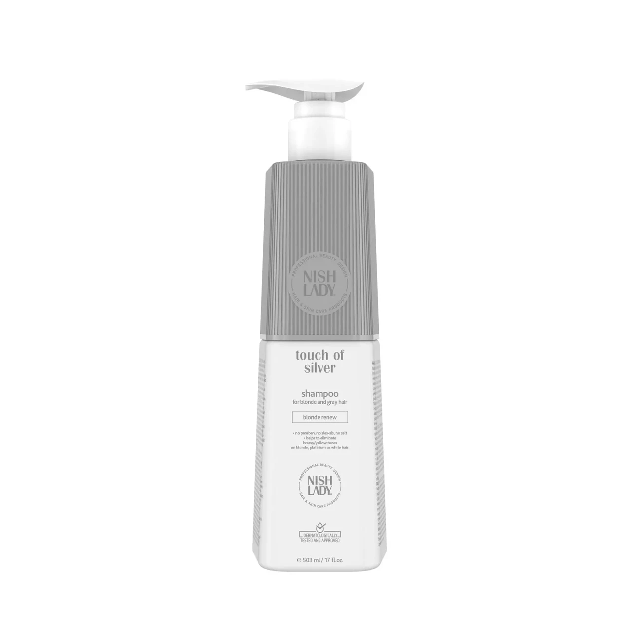 Шампунь для нейтралізації жовтизни NishLady Touch of Silver Shampoo 503мл