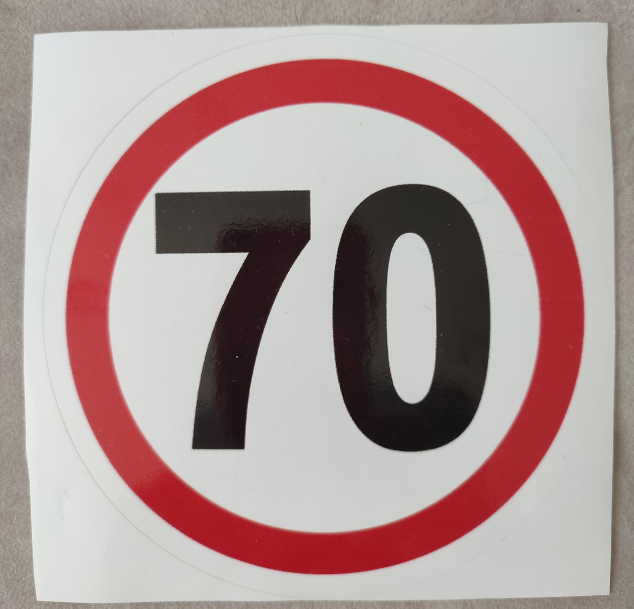 Наклейка 70 обмеження швидкості