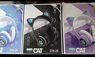 Бездротові навушники STN-28     з котячими вушками