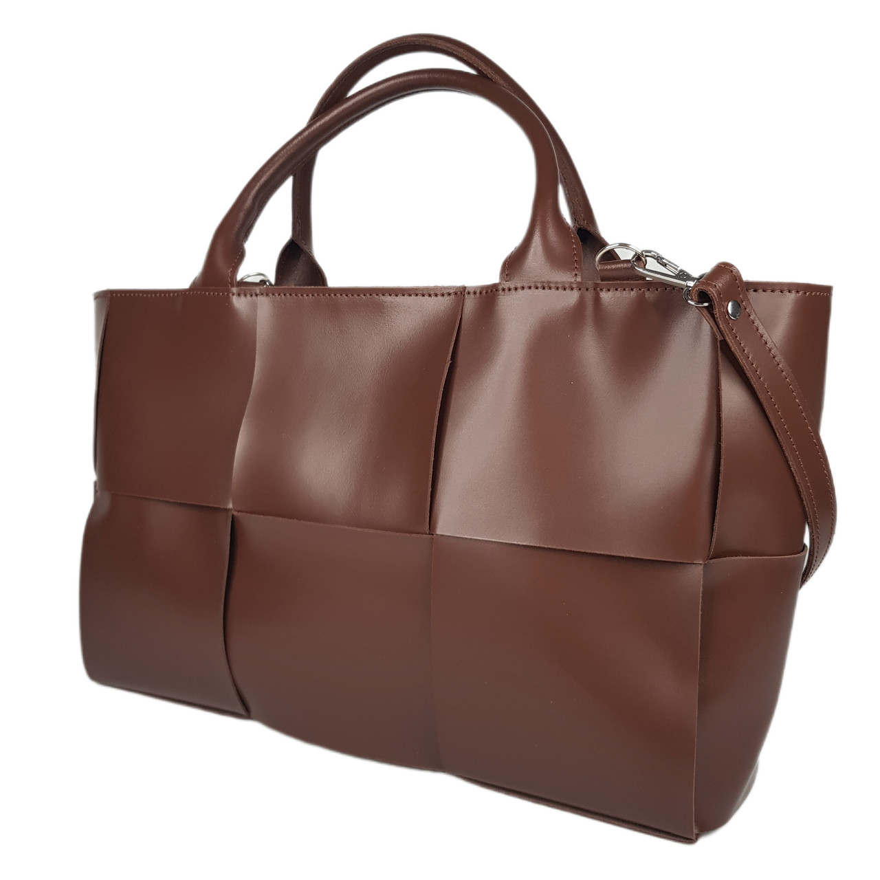 Сумка жіноча "Вега" натуральна шкіра, колір карамель, гладкий, фото 1