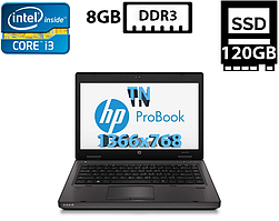 Ноутбук HP ProBook 6470b/14”TN(1366x768)/Intel Core i3-3110M 2.40GHz/8GB DDR3/SSD 120GB/Intel HD Graphics