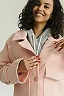 Кашемірове пальто жіноче демісезонне укорочене на підкладці рожеве однотонне весняне осіннє, фото 2