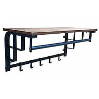 Вешалка настенная для одежды с полкой 76 см Bonro Бонро BN-124 (42400430)