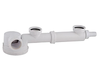 Сифон "ESPACE" надплоский 1 1/2" 40мм з отвором для пральної машини для подвійної мийки WIRQUIN