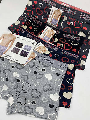 Чоловічі труси боксери бавовняні SM Premium Cotton класичні кольори E30006