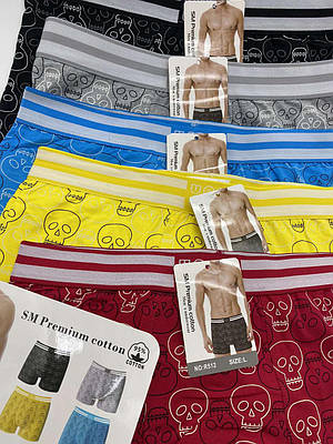 Чоловічі труси боксери бавовняні SM Premium Cotton класичні кольори R512