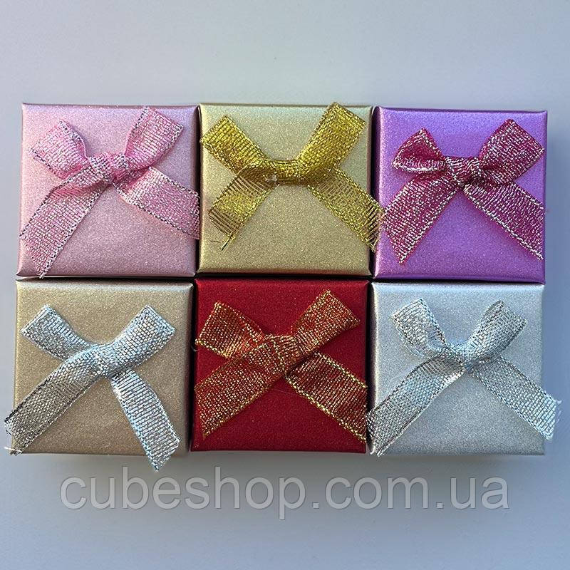 Коробка для кільця і сережок - "Блискітки" 5х5х3 см