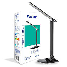 Настільний світлодіодний світильник Feron DE1725 9 W 4000K чорний