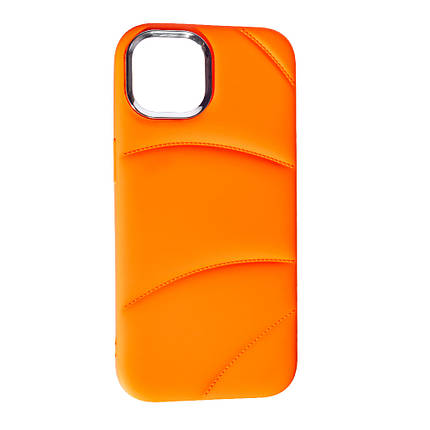 Силіконовий чохол Soft Puffer для Apple iPhone 14 Orange, фото 1