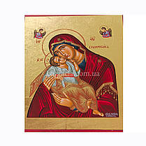 Ікона Божої Матері Глікофілуса (Солодке лобзання) 15 Х 19 см, фото 3