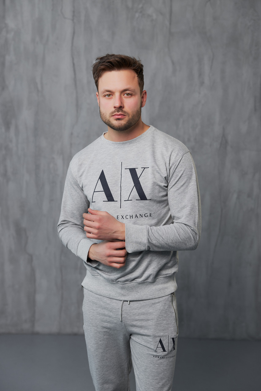 Спортивний костюм Armani Exchange сірого кольору без капюшона