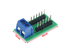 Плата адаптера DuPont (клема 2P на штирьовий модуль 12P), спаяний, фото 5