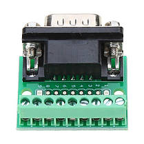 Перетворювач інтерфейсу, адаптер DB9, RS232 RS485 "тато", перехідник на клемну колодку, фото 4